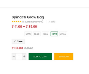 spinach grow bag